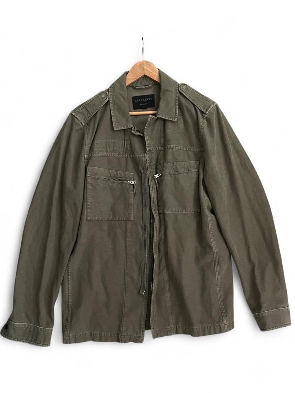 All Saints Olive Green Military Field Jacket